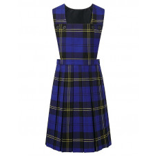 Girls Pinafore Tartan Royal